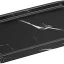 Luxspire Bathroom Vanity Tray Kitchen Soap Tray, Oval Toilet Tank Tray, Bathroom Countertop Organizer Tray for Jewelry Perfume Soap Dispenser Candle - 9.8 Inch, Matte Ink Black