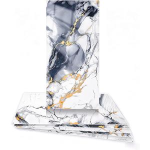 Peel and Stick Wall Panels, Marble Look Tiles for Backsplash, 12 Packs, 23.6" x 11.8" x 2.2mm