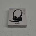 Logitech H390 Wired Headset for PC/Laptop, Stereo Headphones with Noise Cancelling Microphone, USB-A, in-Line Controls for Video Meetings, Music, Gaming and Beyond - Black