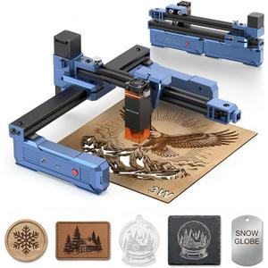 Artilume T1 Laser Engraver 3000mW, Foldable Design Laser Engraving Machine, 0.01mm Precision, Large Working Area 200*150mm for Wood Leather Acrylic and More, Best for Beginners Small Business Class 1