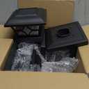 APONUO 4x4 Solar Post Cap Lights 4 Pack - 6x6 Post Cap Solar Light, 2-Mode, IP64 Waterproof, Post Lights Solar Powered for 4x4 5x5 6x6 Wood/Vinyl Posts, Black