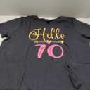 Hello 70 Years Old Women's 70th Birthday T-Shirt, Size XL