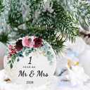 2 x Jnglr 1st Anniversary Ornament 2026, Wedding Gifts for Couples 2026, 1st for Couple Wedding Christmas Ornament Double-Sided Acrylic 3"