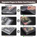 9-Pocket Trading Card Binder & Sports Card Book, 3-Ring Zipper Album Holds 900 Cards with 50 Removable Pages, Fits Standard 2.5" x 3.5" Game & TCG Cards, Water-Resistant PU Cover