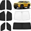 KUST Car Window Shades for Toyota 4Runner 2025-2026 Windshield Sun Shade Side Window Cover UV Block Privacy Protection 4Runner Accessories for Camping Blackout Rear Back Full Set 8PCS