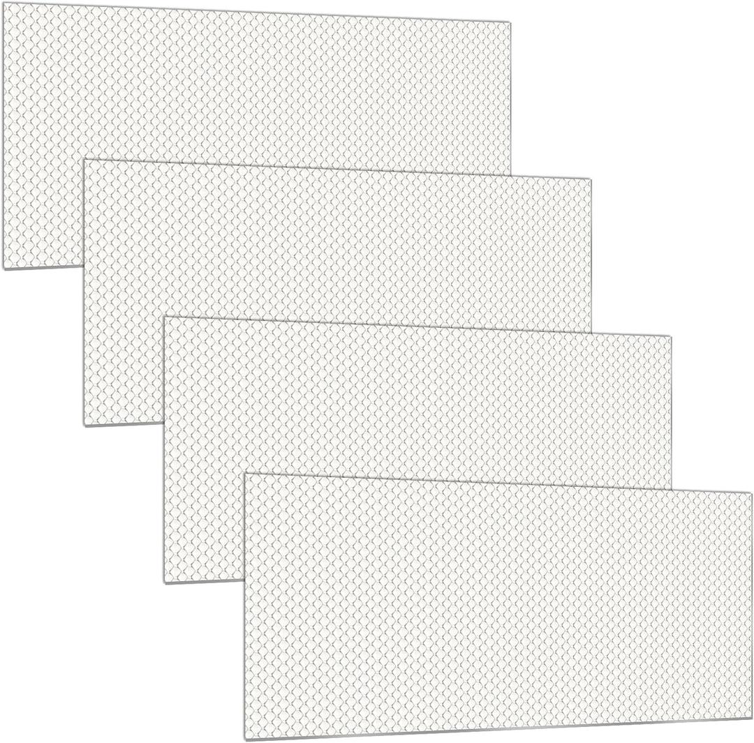 Frienda 4 Pcs Fluorescent Light Covers Replacement Flat Clear Prismatic Acrylic Ceiling Light Cover Panels(22.5" x 46.5" x 0.12")