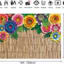 Tropical Hawaiian Photography Backdrop 10x8FT Hawaii 3D Paper Flowers Palm Leaves Aloha Luau Background Hawaiian Beach Party Decorations Supplies Photo Props