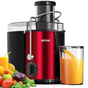 SIFENE Centrifugal Juicer Machine, Compact Juice Extractor With 3 Inch Wide Mouth, 800W Peak Power Motor, 3 Speed Control For Fruit And Vegetable, Easy To Clean Stainless Steel Filter