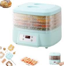 Generic Dehydrator, 6-Tray Food Dehydrator Machine, Blue, Rectangular, Plastic, Freeze Dryer for Home, Fruits, Veggies, Meats & Dog Treats, 360 Airflow, 24 Hour Timer