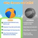 25 Inch Blue & Orange Two-Tone Herding Ball for Dogs, Durable Dog Herding Ball, Bite Resistant Herding Ball for Dogs, Large Balls for Dogs for Medium Large Breeds Australian Shepherd Border Collie