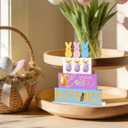 Easter Religious Decorations Christian Easter Decorations Blessed Signs Wooden Table Decor for Home Office Living Room Bathroom Bedroom Farmhouse Shelves Desk 6.4x6.4x0.2 inches