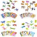 Lovyan 100PCS Educational 3D Cartoon Puzzle for Kids - Insects, Dinosaurs, Animals, Vehicles Themed 3D DIY Cardboards for Boys & Girls Gift Party Supplies