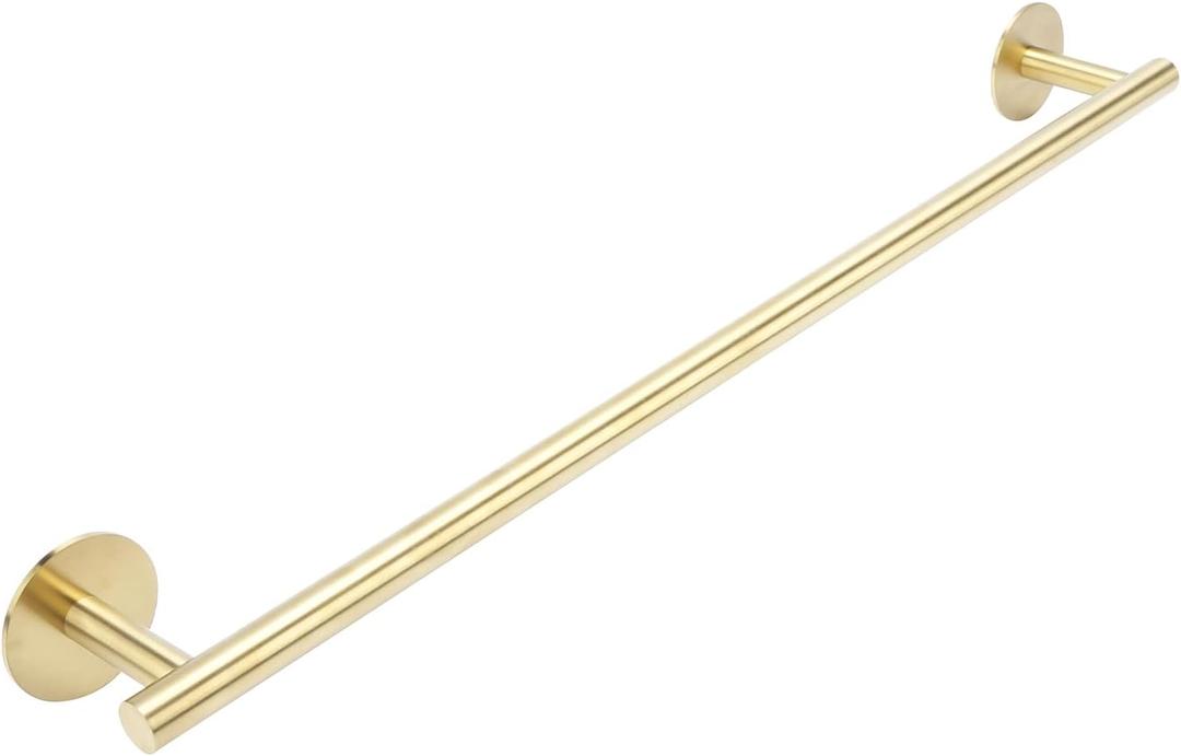 Self Adhesive Towel Bar 24 Inch Brushed Gold Bathroom Towel Rack, 304 Stainless Steel Wall Mounted Towel Holder for Kitchen and Shower wall Mounted AcGlbauric
