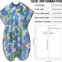 Cobahom Kids Hair Cutting Cape 47.3"31.5'' Professional Barber Cape Child Cartoon Hairdresser Apron with Adjustable Closure, Clips, Double Edge Razor,Neck Duster Brush (Voyage)