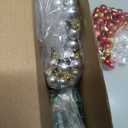 Liliful 300 Pcs Multicolor Mini Christmas Ball Ornaments Christmas Balls Xmas Tree Ornaments Baubles Colorful Decoration for Holiday Party Decor, Red, Gold, Silver, Green, 0.79 Inch