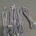 AIBOO Extension Cables 9.84FT LED Under Cabinet Puck Lighting, 2-Pin Male and Female Cable Connector Extension Cords for Led Puck Lights with White Cords (6 Pack) 2-PIN ONLY