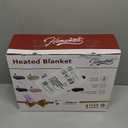 Homemate Electric Heated Blanket Twin - 62"x84" Heating Bed Blankets Throw with 10 Heating Levels 8 Hours Auto Off Fast Heating Over-Heated Protection Ultra Soft Warm Flannel ETL Certified Grey