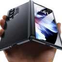 for Samsung Galaxy Z Fold 7 Case - Luxury Leather [Compatible with Magsafe] Full Body Hinge Protection Magnetic Slim Durable Shockproof Zflold 7 Case with Screen Protector,Black