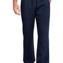 Sweatpants Open Bottom Flared Fleece Lined Sweatpants Elastic Waist Baggy Casual Cotton Pants with Pockets, XL