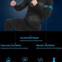 Dalavch 1/5 Pack Mens Compression Shirts Long Sleeve Athletic Workout Rash Guard Gym Active Sports Undershirt Base Layer Top (Black, L)