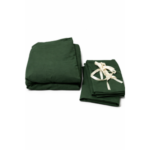 Beslinen Set, Pillowcases 30x20, Duvet cover 138x144, Green