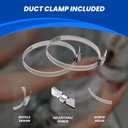 Dryer Vent Hose 4 Inch x 25FT - Flexible Aluminum Dryer Hose with 2 Clamps - Heavy-Duty 6-Layer Dryer Vent Hose for Tight Spaces, HVAC, Bathroom, and Kitchen Exhaust Ventilation