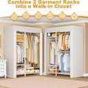 ULIFHOME F7C Medium Clothes Rack with Cover, 6-Tier Covered Clothing Rack