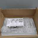 LIZWETEC Dish Drying Rack, Double Layered countertop Kitchen Organizer with Drainage Large Bowl Rack and Storage Rack with Drainage Board, Suitable for Kitchen Bars (Silver)