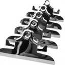 5Pack Metal Clipboard Clips, 5.75 Inches Wide, 3.375 Inches Between Mounting Holes,Grips Mountable Sturdy Strong Springs with Rivets
