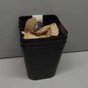 Small Bathroom Trash Can Plastic Garbage Can Square Waste Basket Trash Bins Container Bins for Bathroom, Office, Dorm Room, Home Office, Under Desk, Kitchen, Bedroom, 3 Pack, Black