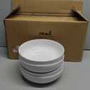 LE TAUCI Pasta Bowls 45 oz, Salad Bowls Set for Serving Soup, Pasta, Noodle, Dinner, Large Kitchen Bowl Plates, Microwave Safe - 8.5 Inch, Set of 4, White