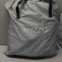 Air Mattress Queen with Built-in Pump, Blow Up Mattress with Soft Flocked Top, Leakproof Inflatable Mattress, Foldable Waterproof Air Bed for Home, Guests, Camping, with Storage Bag (Deep Blue)