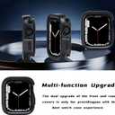 3 x Apple Watch Case - Metal, Lightweight, Compatible with Apple Watch Series 9/8/7, 45mm, Rugged Bumper Protector (Dark Blue)