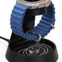 Watch Charger Stand for Apple Watch, 5W Magnetic Fast Charging Dock, iWatch Charger Holder for Apple Watch Series 11/10/Ultra 3/2/SE 3/9/8/7, iWatch Charging with Jewelry Tray Mini Bedside Organizer