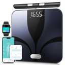 Posture Scale for Body Weight and Fat, Digital Bathroom Scale BMI Weighing Bluetooth Body Fat Scale, 8 Electrode Smart Body Fat Scale, Full Body Composition Analyzer with Voice Prompt (16.34 x 14.65 x 2.17 inch)