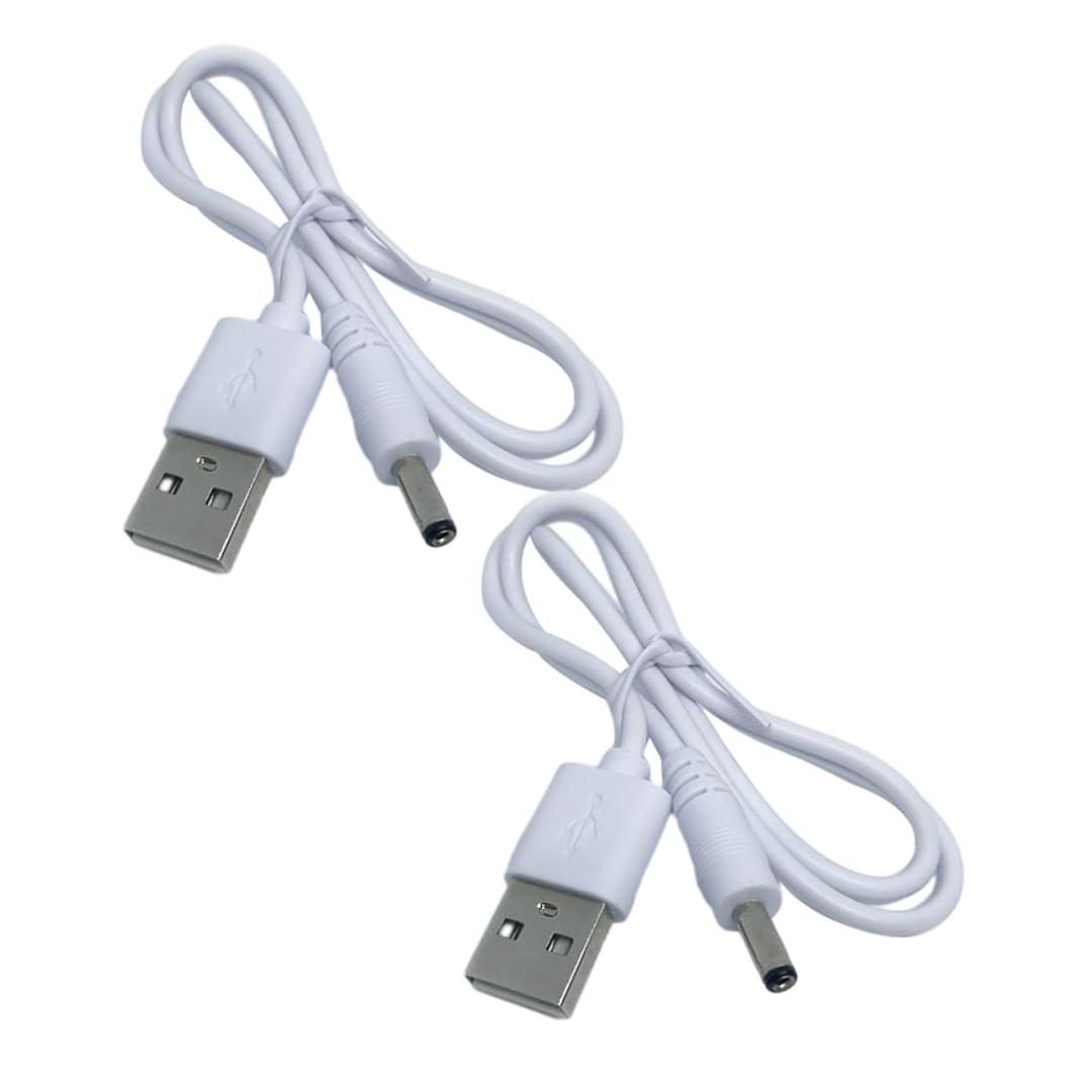 2pcs USB to Dc Charger Cable Dc Power Cord for Table Lamps Fans and Other Devices Compatibility Protects Against Over-Voltage Damage