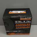 ALL-TOP Synthetic Winch Rope w/Hook & Isolator, 9/16in x 76ft, 35000Lbs UHMWPE Cable Replace Kit, Forged Hook & Rubber Stopper & Safety Pull Strap