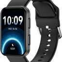 MorePro Health Fitness Tracker with Blood oxy-gen Monitor and 24/7 Heart Rate and Blood Pressure, Sleep Monitor, 120+ Sport Modes Waterproof Fitness Watch for Women Men Android iOS, Black