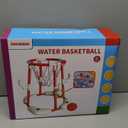 Swimming Pool Basketball Hoop Toy for Kids 2 3 4 5 6 Years Old - Floating Pool Basketball Game Toys with 4 Balls Air-Pump, Outdoor Play, Poolside Summer Water for Boys Girls Age 4-8-12 (Red)