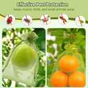 JTENGYAO 100pcs Fruit Protection Bags 6x8 inch, Green Fruit Nets for Fruit Tree, Fruit Protectors Pest Barrier for Tomato Mango Trees Veggies Garden