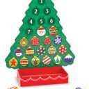 Melissa & Doug Countdown to Christmas Wooden Advent Calendar - Magnetic Tree, 25 Magnets