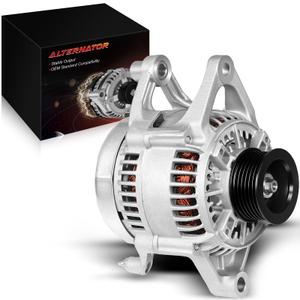 AOTPAT Upgraded Alternator for:-Jeep Grand Cherokee 1993-1998 4.0L, Wrangler Cherokee Comanche 1991-1998 2.5L 4.0L, for:-Dodge Grand Caravan Dakota Caravan Dynasty 1990-1995 12V 90Amp CW OE# 56005684