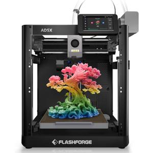 FLASHFORGE AD5X 3D Printer,Multi-Color 3D Printing,Max 600mm/s High Speed,Fully Auto Leveling,Large Flow High Temp Direct Extruder,Print Smooth & Precision,220x220x220mm Build Volume