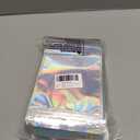 100 Pack Resealable Holographic Bags for Small Business, Iridescent Mylar Bags with Clear Front Smell Proof Foil Packing Pouches for Multipurpose Storage (6.3 X 9.5 inches)