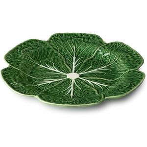 Le Jardin Cabbage 3D 13" ROUND PLATTER – Sculpted Green Stoneware Leaf Platter – Heirloom-Inspired Serveware for Spring & Summer Seasonal Dining and Entertaining, Large