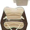 LEXSION Organizer,Bag Organizer,Insert purse organizer with 2 packs in one set fit NeoNoe Noé Series perfectly Beige