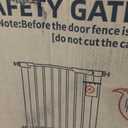 51.18" Extra Tall Cat Gate for Doorway, 29"-40" Auto Close Pet Gate Include 2.75" and 5.5" Extension Kits, No Drilling Pressure Mount Kit, Suitable for Doorways or Kitchen, Black