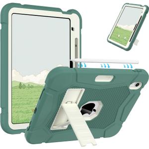 AVAWO Case for New iPad (A16) 11th Generation 11 Inch 2025, iPad 10th Generation 10.9" 2022, Heavy Duty Military Grade Shockproof Rugged Protective Cover with Stand for i Pad 11/10 Gen, Green+Beige
