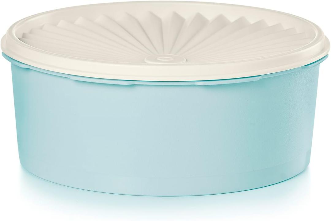 Tupperware Heritage Collection 7.6 Cup Cookie Canister, Vintage Blue Color, Dishwasher Safe and BPA Free Container (1.8 L)