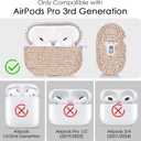 Case for Apple Airpods Pro 3 Case Cover 2025, VISOOM Bling Jewerly Airpods iPods Pro3 Cases Cute Glitter Diamond Airpod iPod Pro3 Cases Rhinestone AirPods iPods Pro 3rd Gen Cas with Keychain for Women